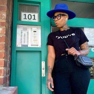 Blue Fedora Wide Brim Cotton Blend Felt Hat